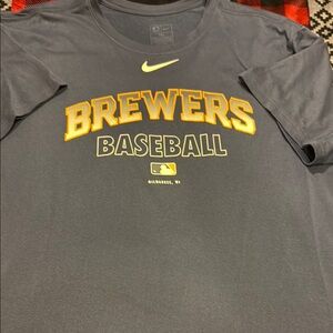 Nike Brewers Baseball Gray Tee